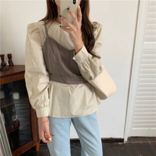 ビスチェ付ブラウス