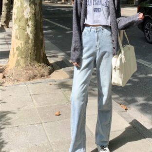 ハイウエストジーンズパンツ