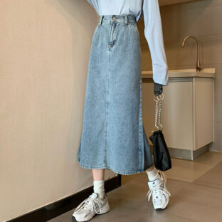 ミドルデニムスカート