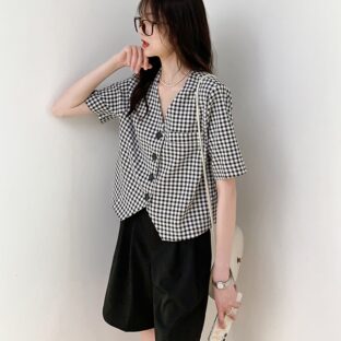 レトロチェックシャツ