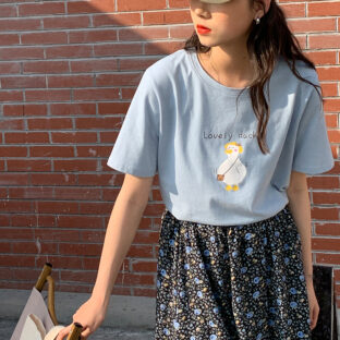 ダックプリントTシャツ