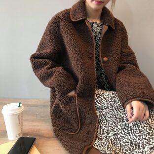 ラムウールロングコート