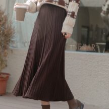 ブラウンプリーツスカート