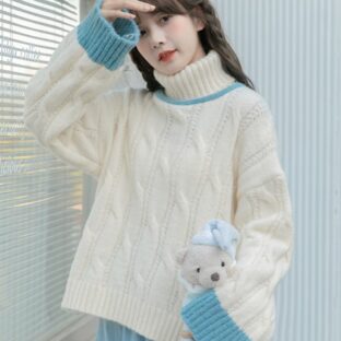 タートルネックニット