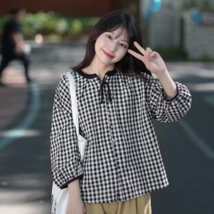 チェック柄ゆるシャツ