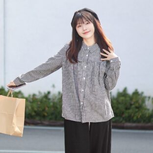 ギンガムチェックシャツ